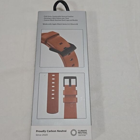 Apple Watch Band In Natural Tan Leather - Picture 2 of 4